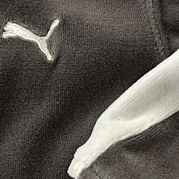 ~ Kids Puma 18m Velour Gray Jacket Full Zip Grey Soft Baby Toddler 18 mo White - Picture 2 of 11